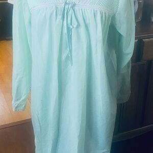 Light Blue Long Sleeve Nightgown